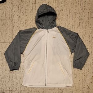 Nike Embroidered Big Spellout Full Zip Baggy Fit Windbreaker Jacket Vintage 90s